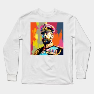 George V Pop Art Long Sleeve T-Shirt